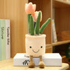 Lifelike Tulip & Succulent Plush Plants