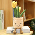 Lifelike Tulip & Succulent Plush Plants