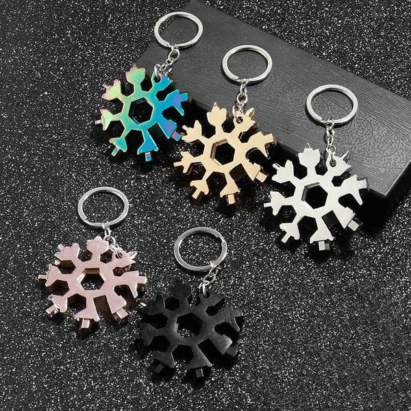 Portable 18 In 1 Mini Snowflake Multi Pocket Tool