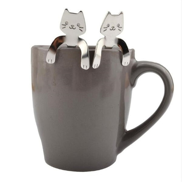 Stainless Steel Cat Tea Spoon