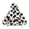 Heart Hooded Cotton Coat