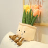 Lifelike Tulip & Succulent Plush Plants