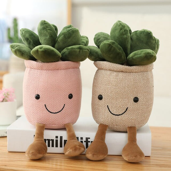 Lifelike Tulip & Succulent Plush Plants