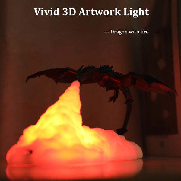 3D LED Realistic Dragon Lamp Night Light