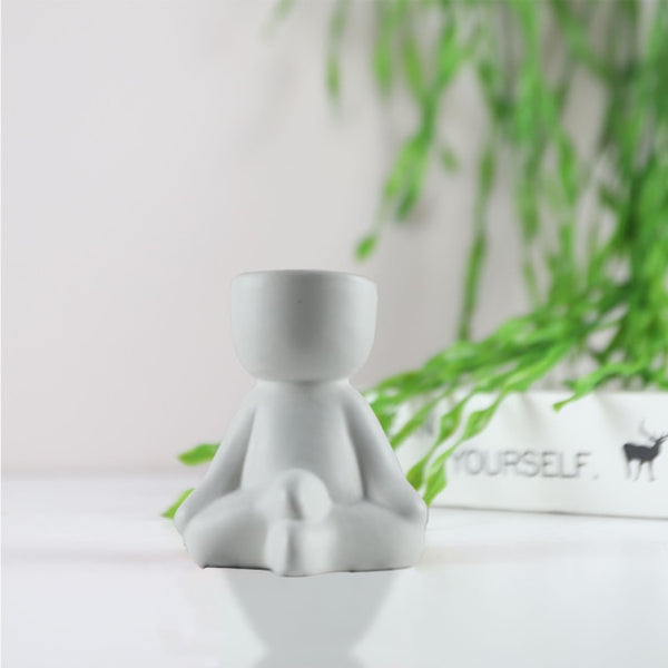 Humanoid Ceramic Flower Pot Vase