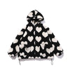 Heart Hooded Cotton Coat