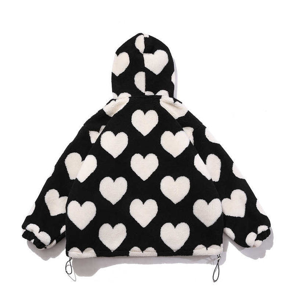 Heart Hooded Cotton Coat