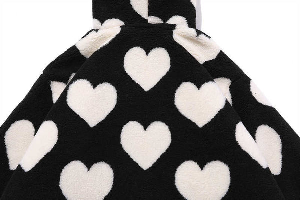 Heart Hooded Cotton Coat