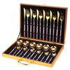 24pcs Gold Dinnerware Set Stainless Steel