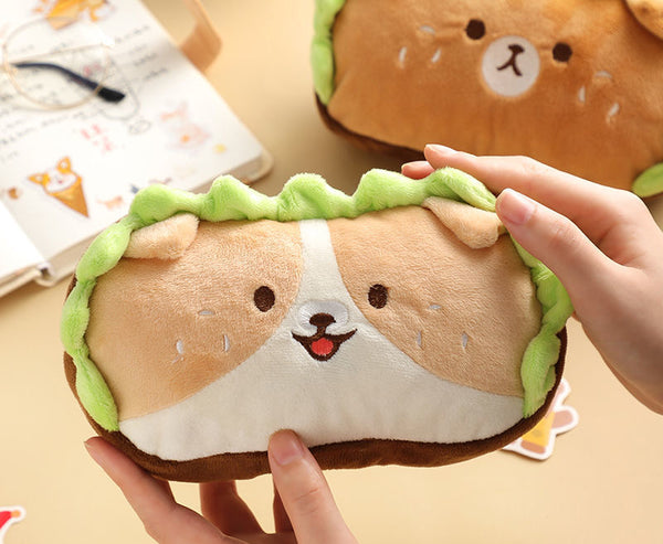 Hamburger Plush Pencil Case