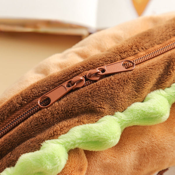 Hamburger Plush Pencil Case