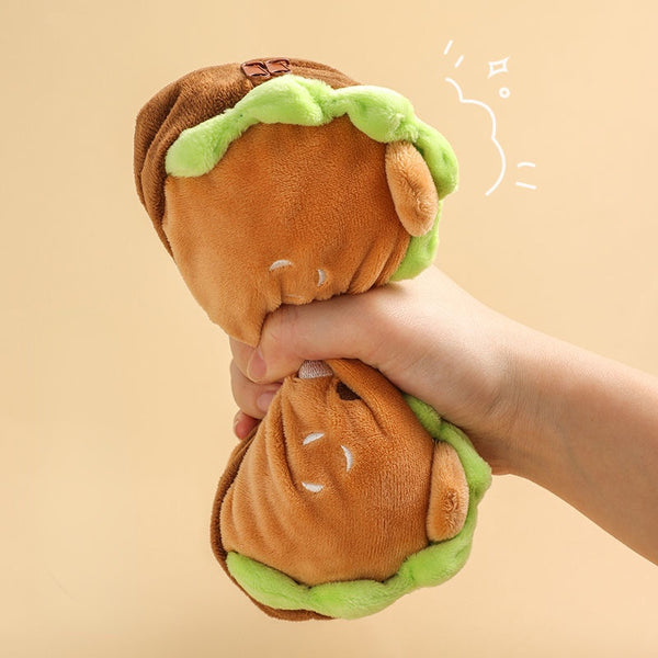 Hamburger Plush Pencil Case