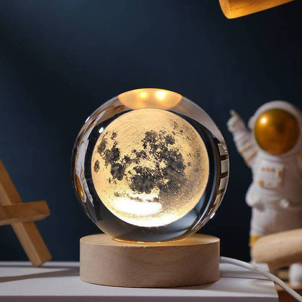 Luminous 3D Glowing Crystal Globe