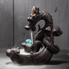 Dragon Backflow Incense Burner With Crystal Ball