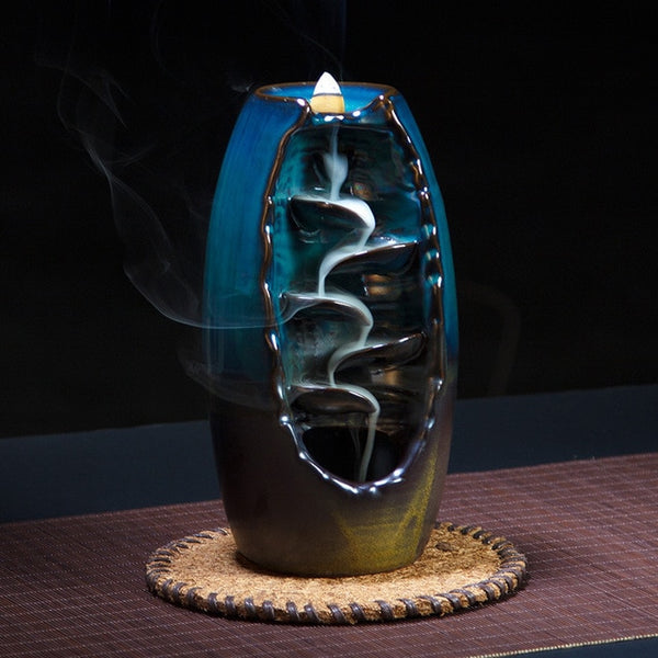 Blue Waterfall Incense Burner